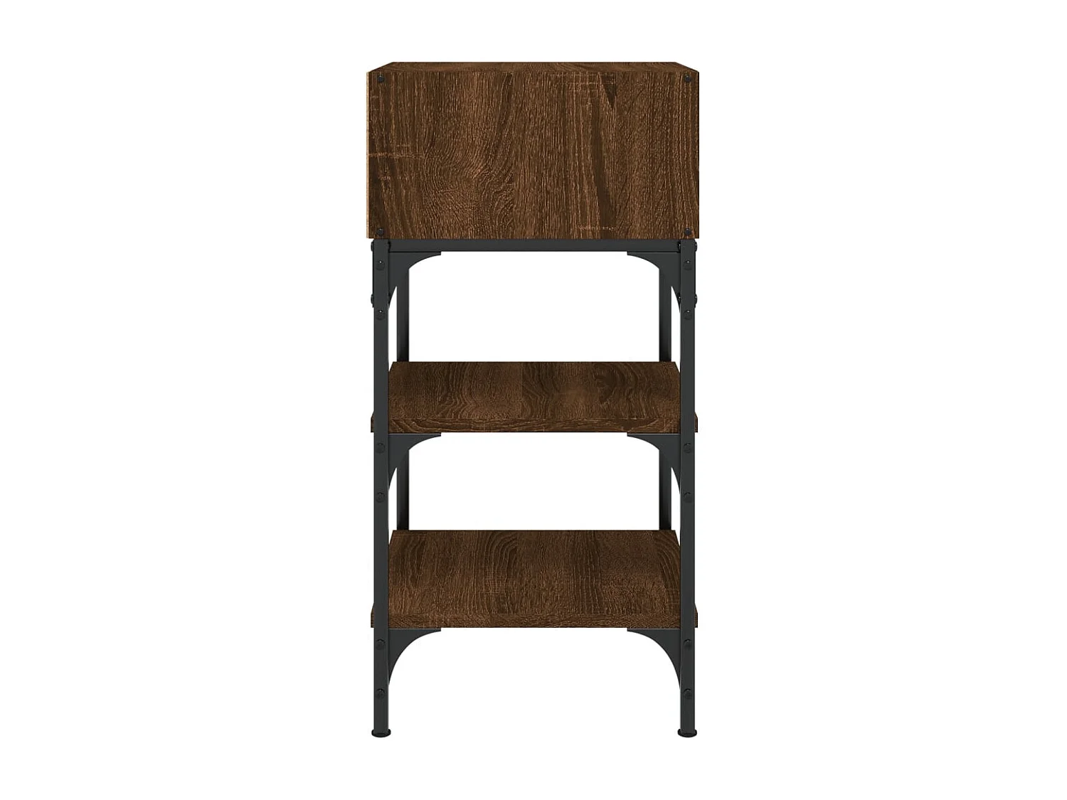 Table de chevet chêne marron 35x34,5x70 cm bois d'ingénierie