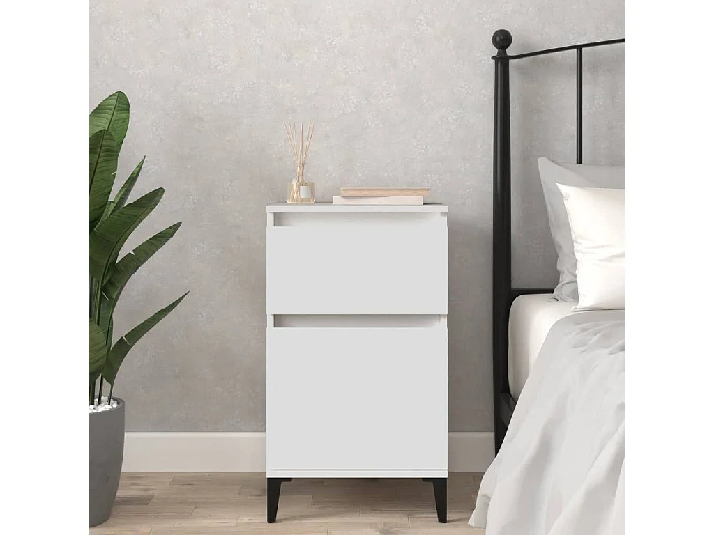 Mesa de cabeceira 40x35x70 cm branco