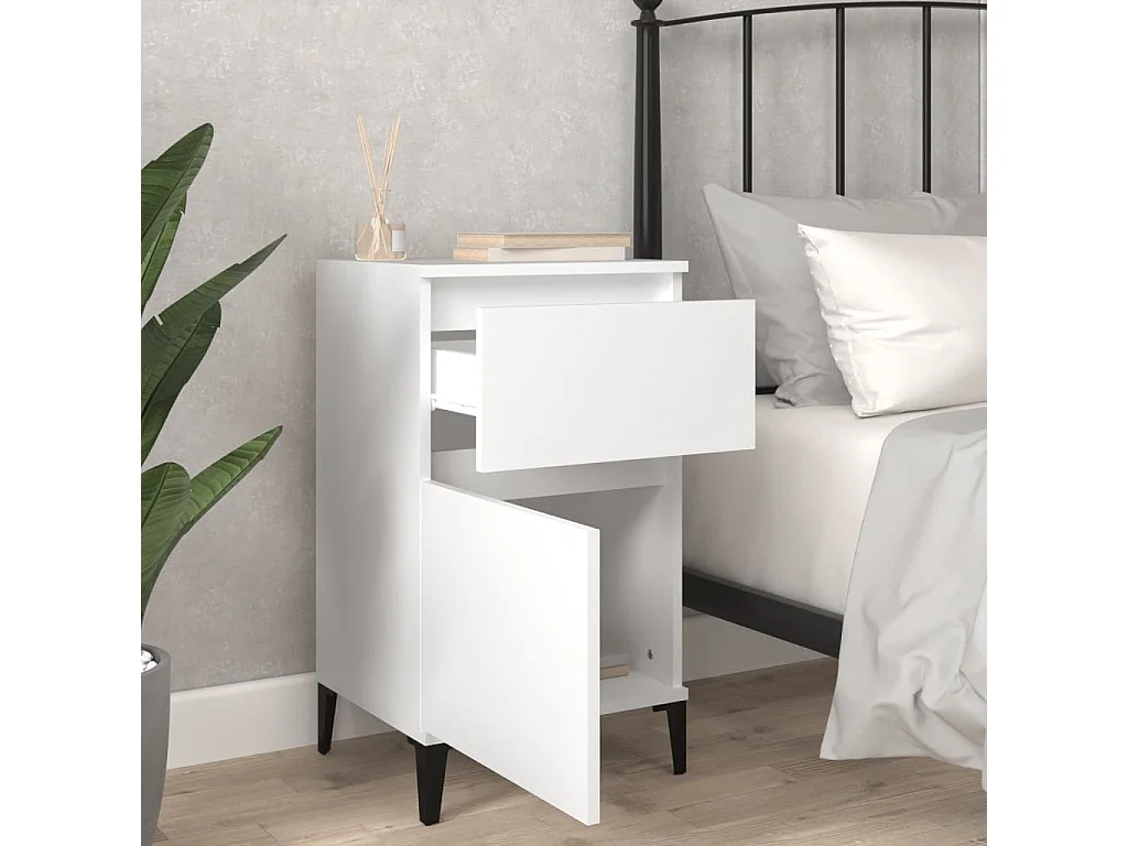 Mesa de cabeceira 40x35x70 cm branco