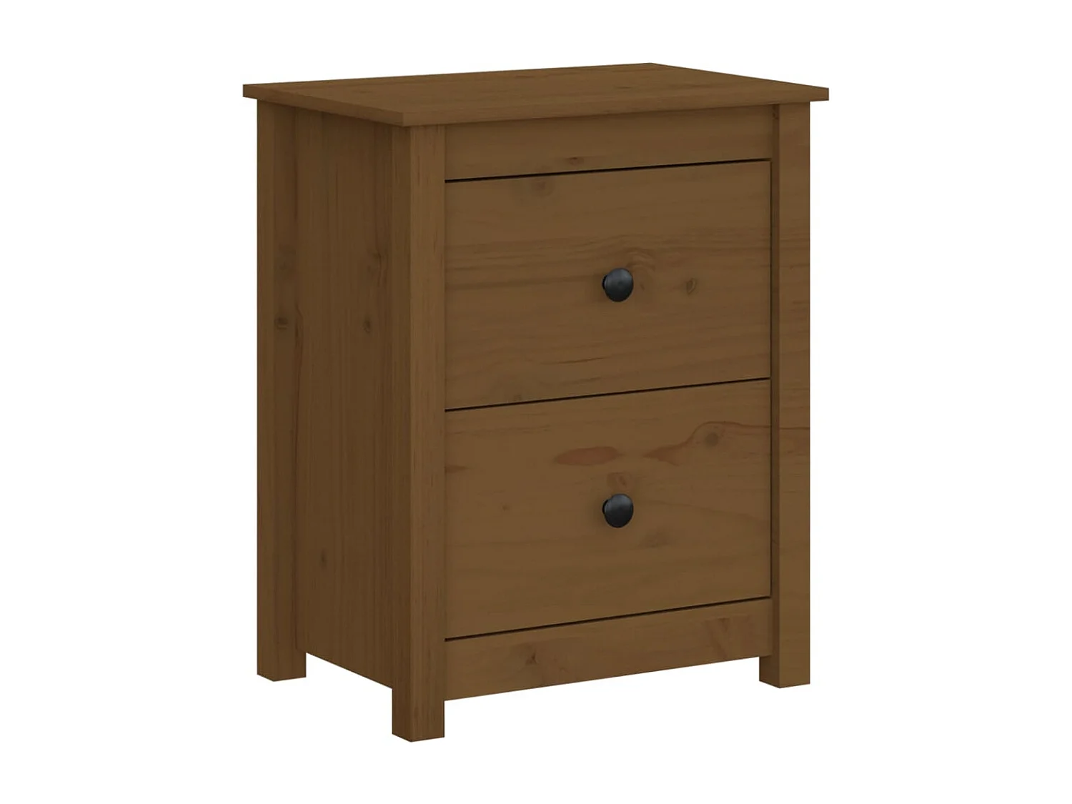 Table de chevet Marron miel 50x35x61,5 cm Bois de pin massif