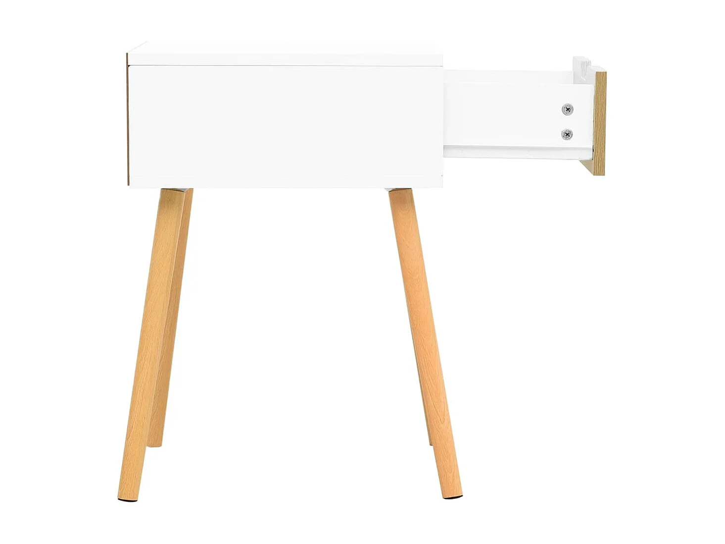 Mesa de cabeceira 40x40x56 cm aglomerado branco/carvalho sonoma