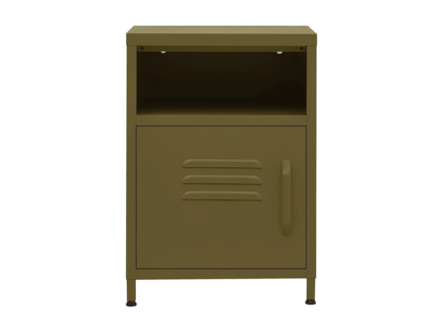 Table de chevet Vert olive 35x35x51 cm Acier