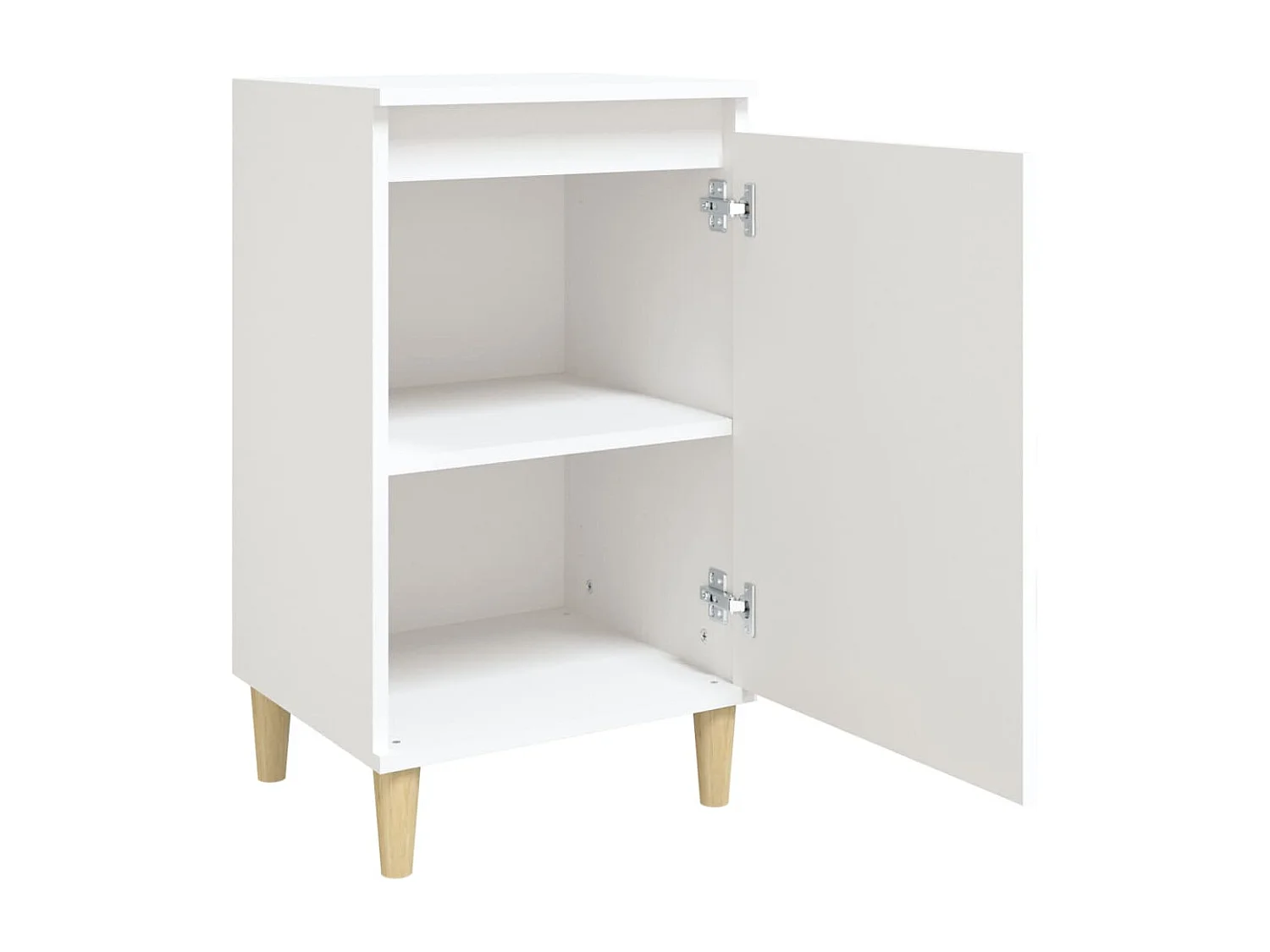 Table de chevet blanc 40x35x70 cm bois d’ingénierie