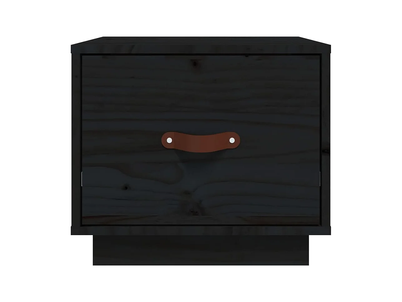 Table de chevet Noir 40x34x35 cm Bois de pin solide