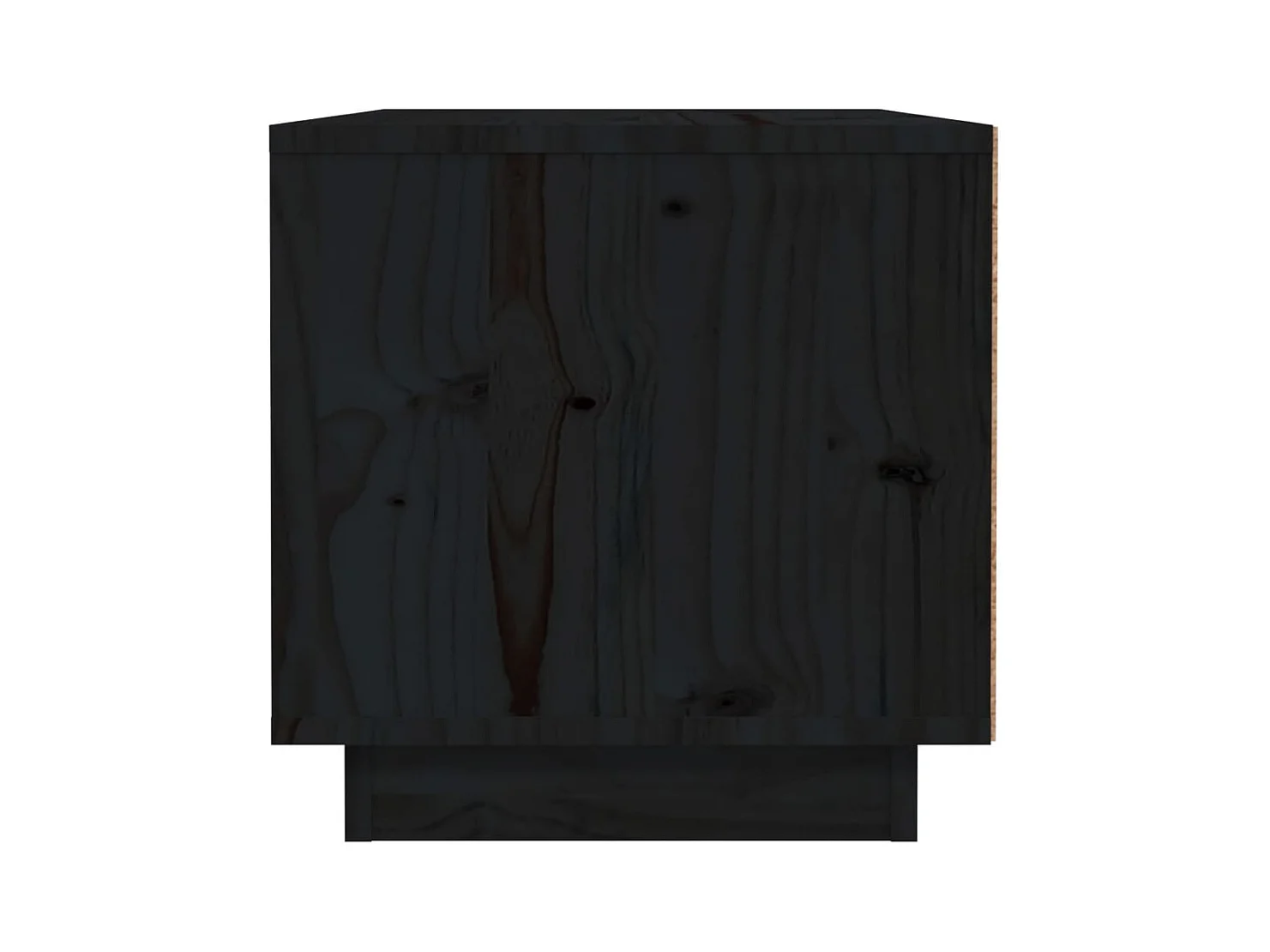 Table de chevet Noir 40x34x35 cm Bois de pin solide