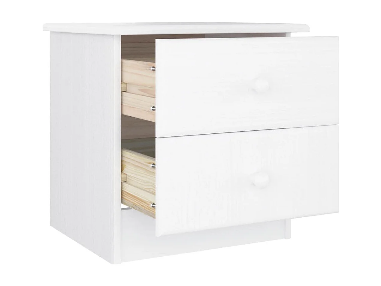 Mesa de cabeceira ALTA 43x35x40,5 cm pinho maciço branco