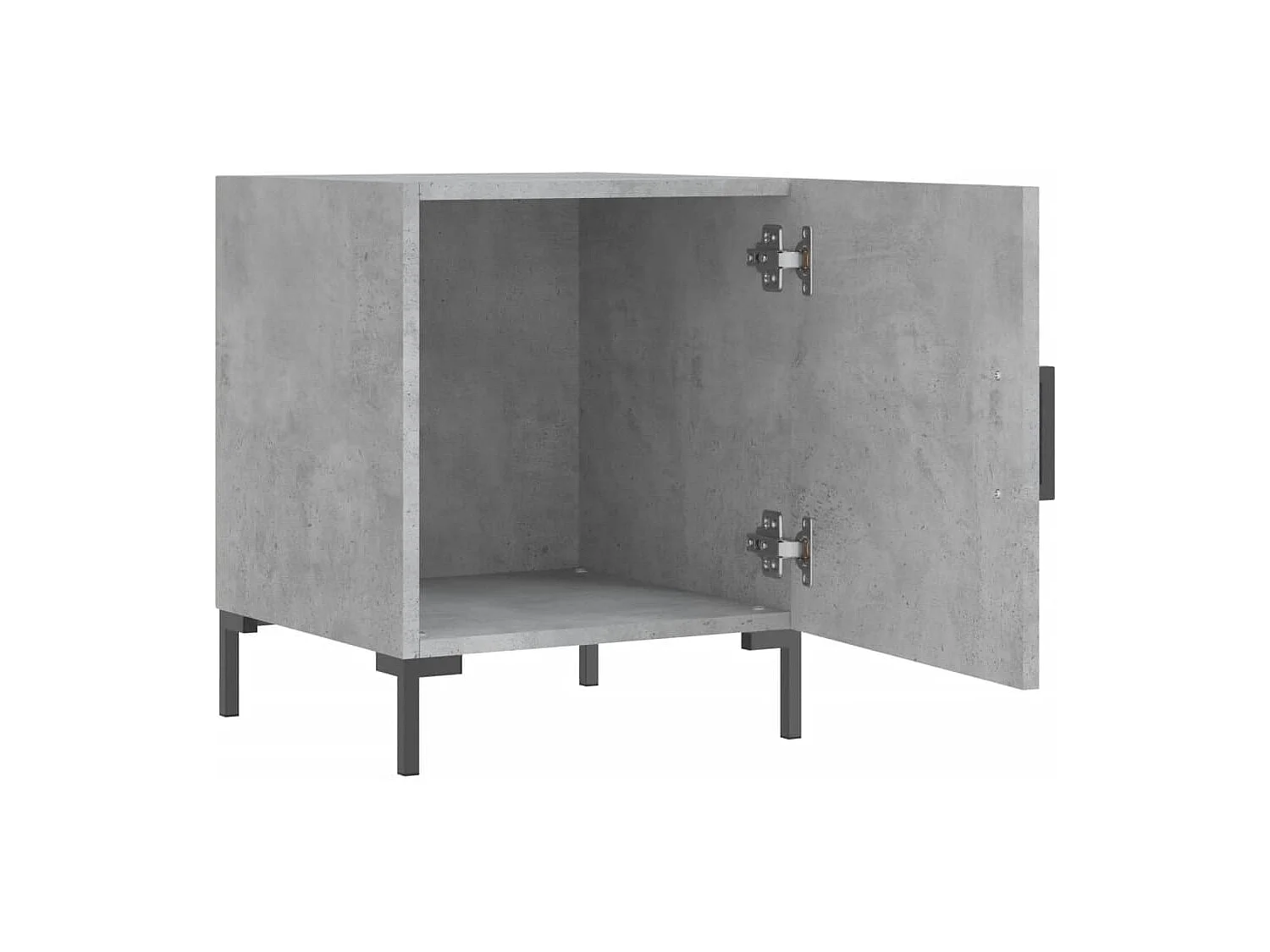 Mesa cabeceira 40x40x50cm derivados de madeira cinzento cimento