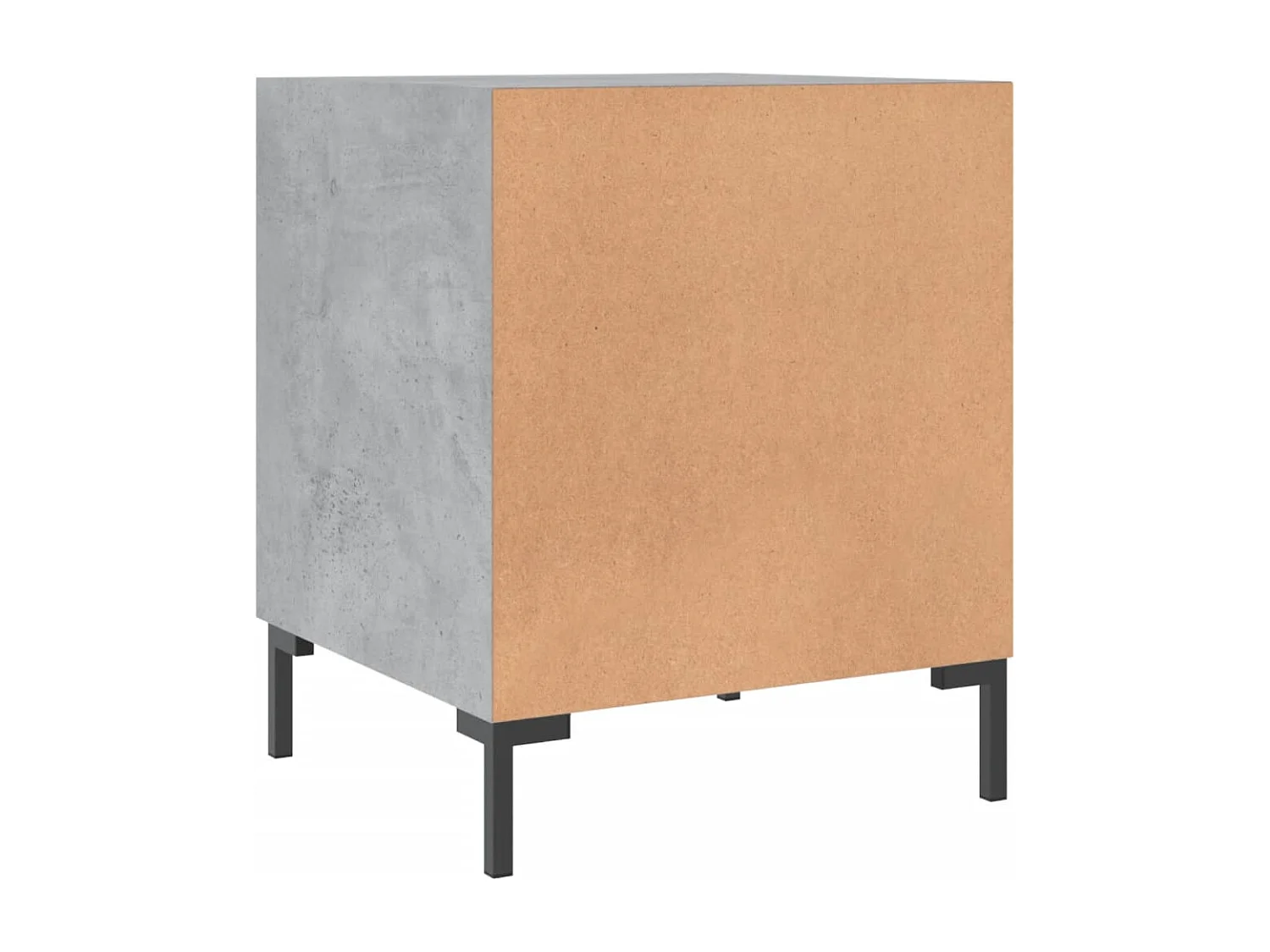 Mesa cabeceira 40x40x50cm derivados de madeira cinzento cimento