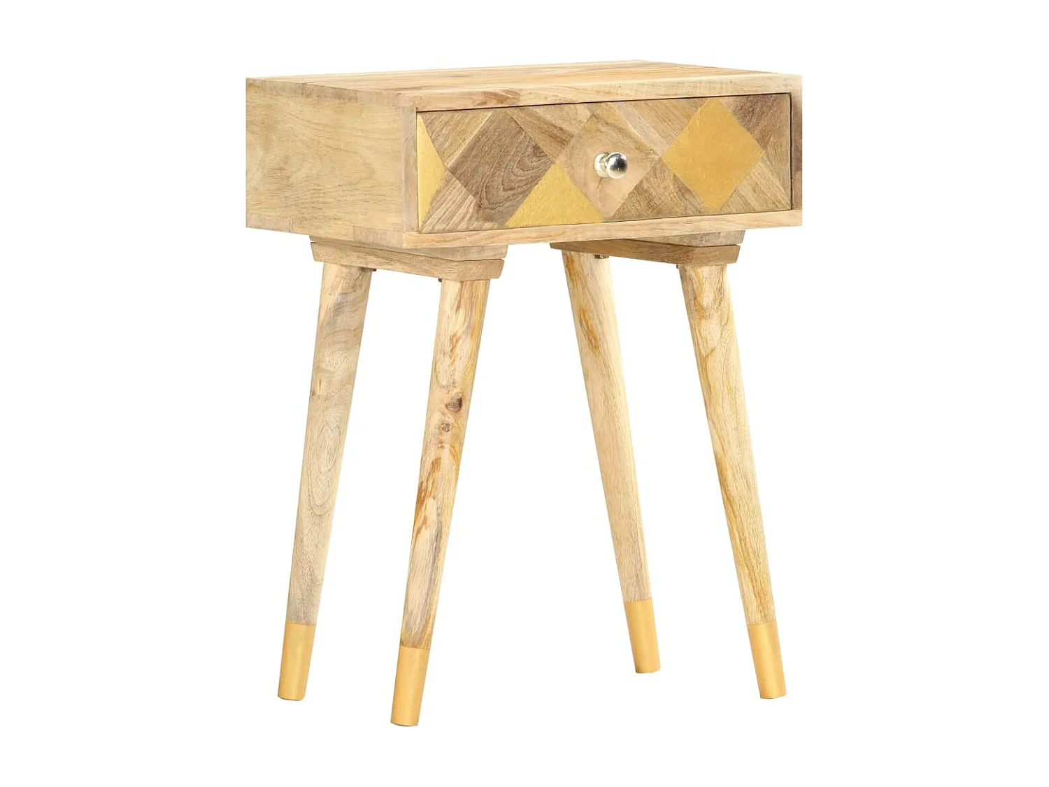 Table de chevet 43 x 30 x 58 cm Bois de manguier massif