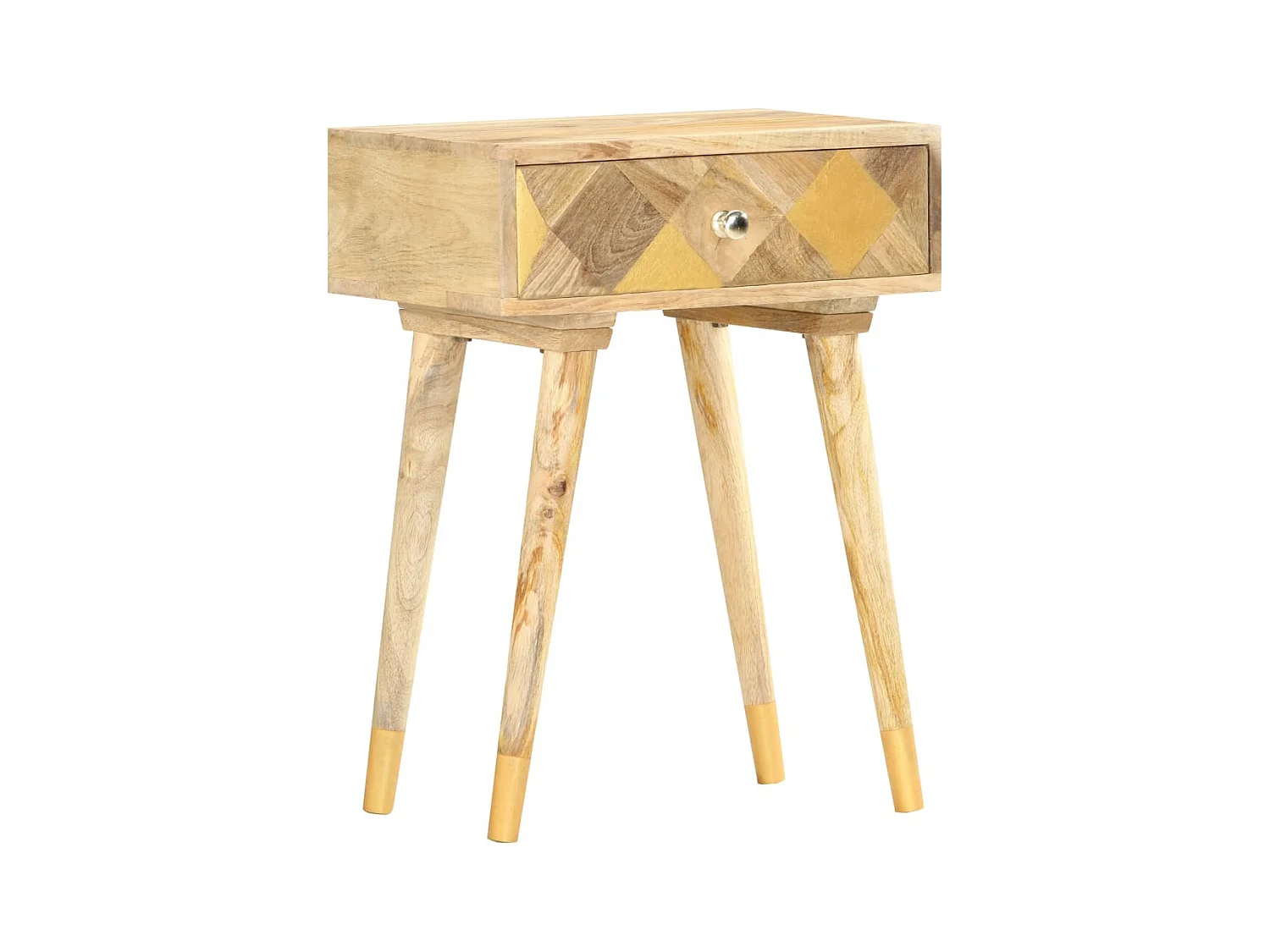 Table de chevet 43 x 30 x 58 cm Bois de manguier massif