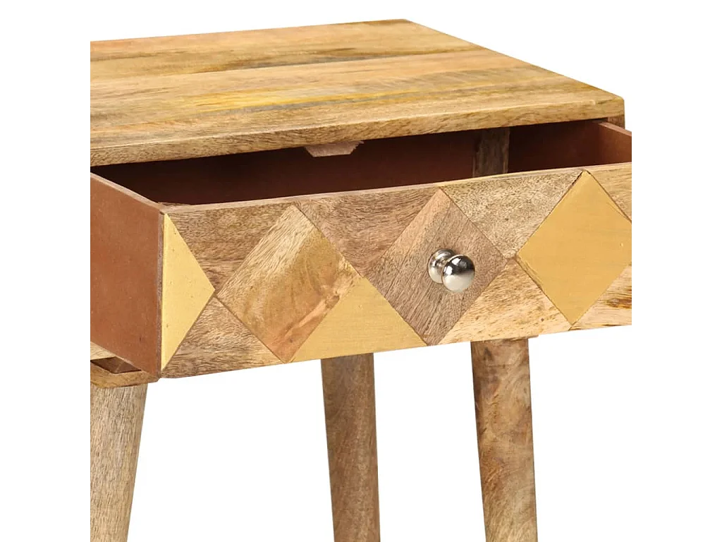 Table de chevet 43 x 30 x 58 cm Bois de manguier massif