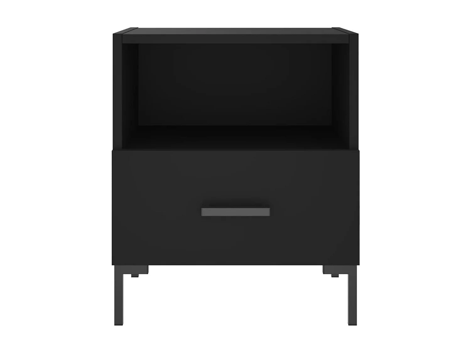 Tables de chevet 2 pièces noir 40x35x47,5 cm bois d’ingénierie