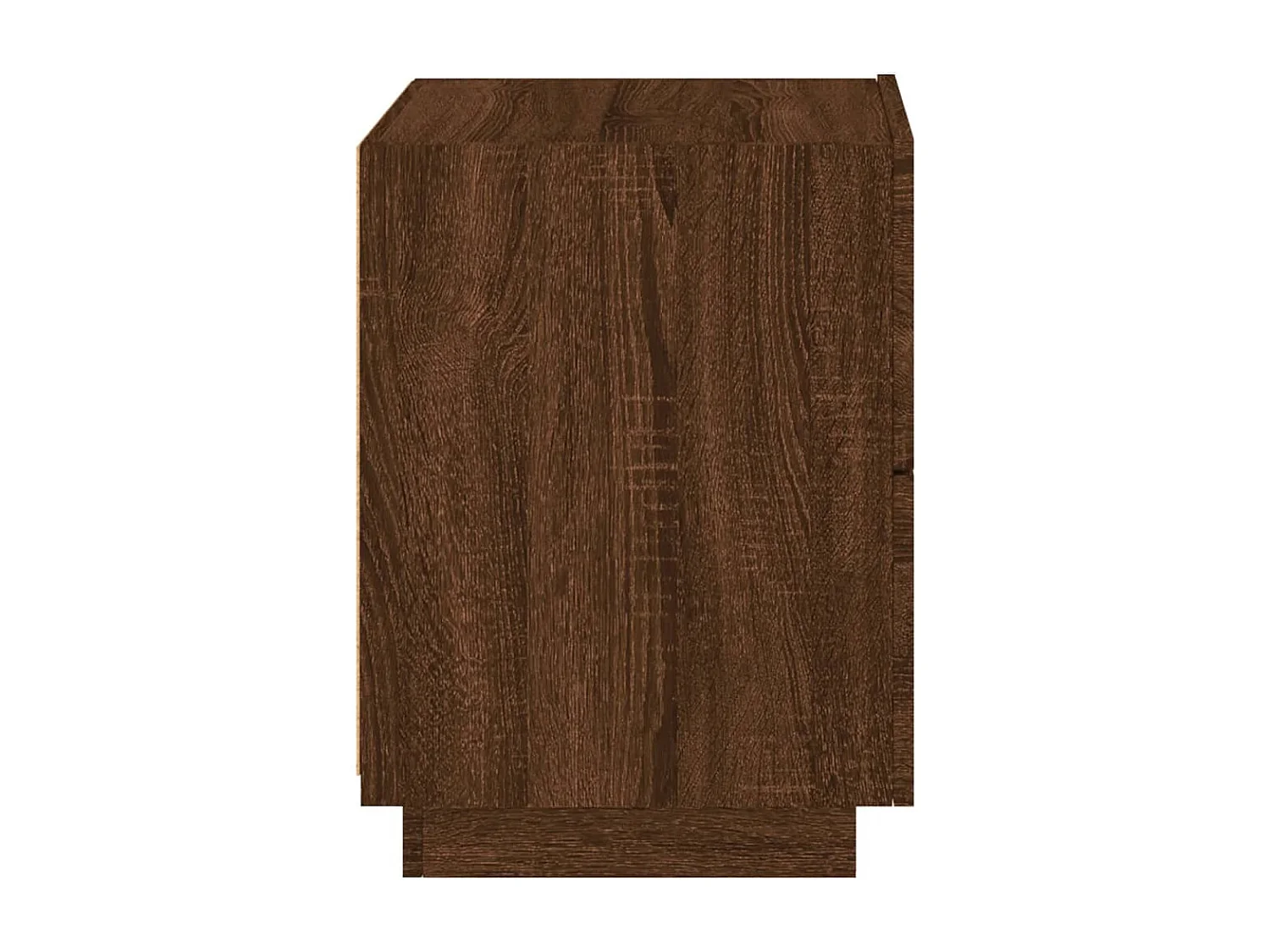 Armoire de chevet et lumières LED chêne marron bois ingénierie