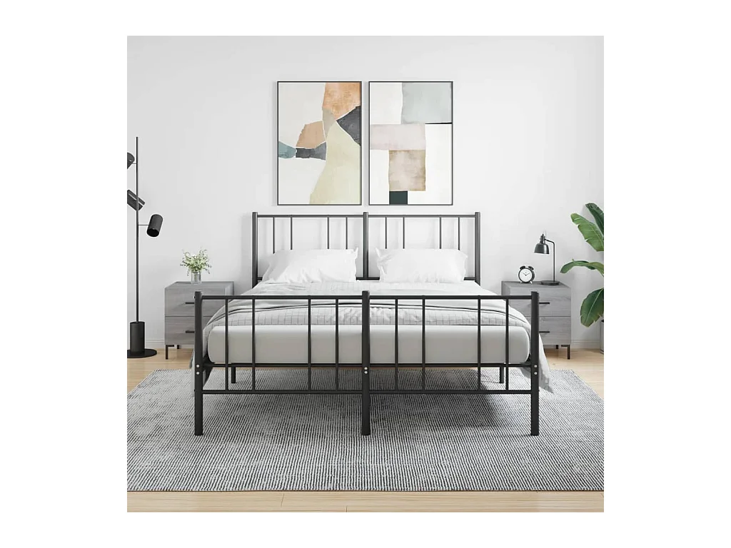 Mesitas noche 2 unidades madera ingeniería gris Sonoma 40x35x47,5 cm