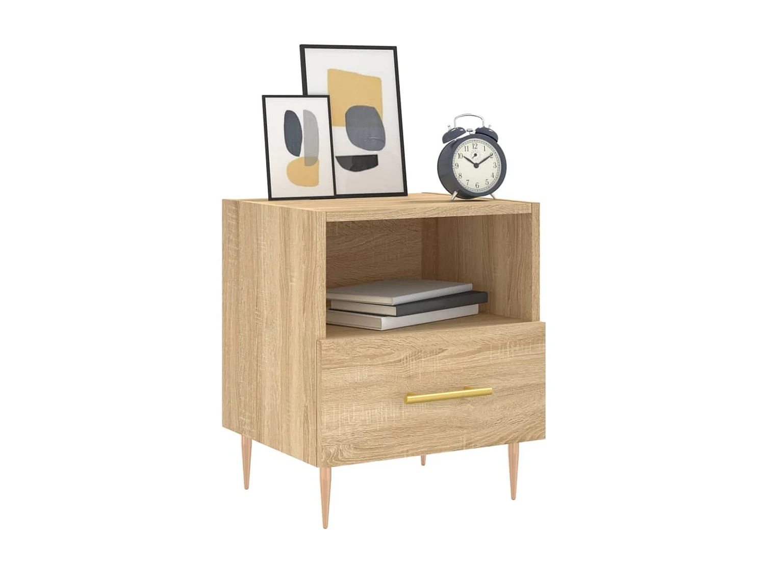 Mesita de noche madera de ingeniería roble Sonoma 40x35x47,5 cm