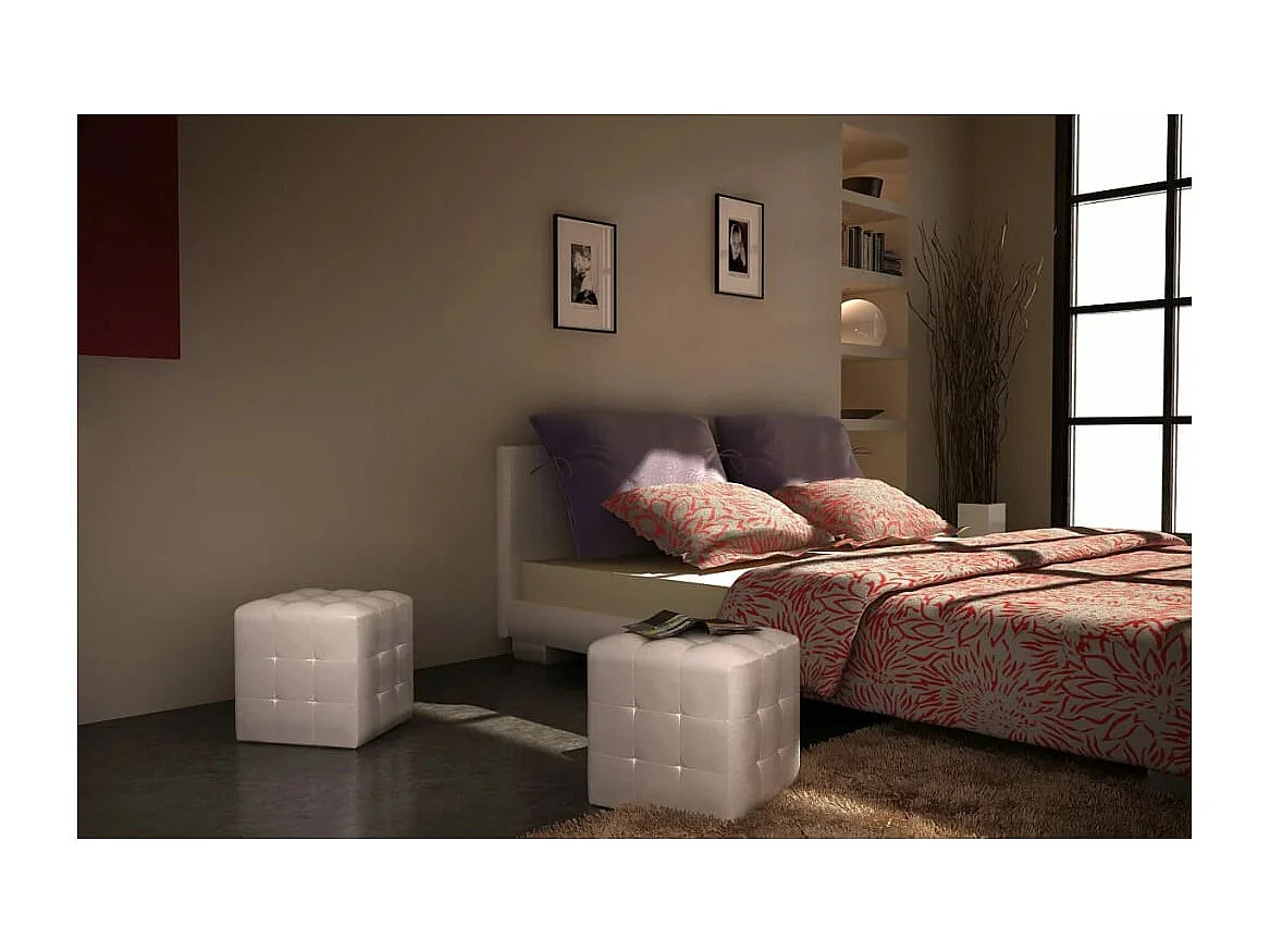 Tabourets cube Blanc