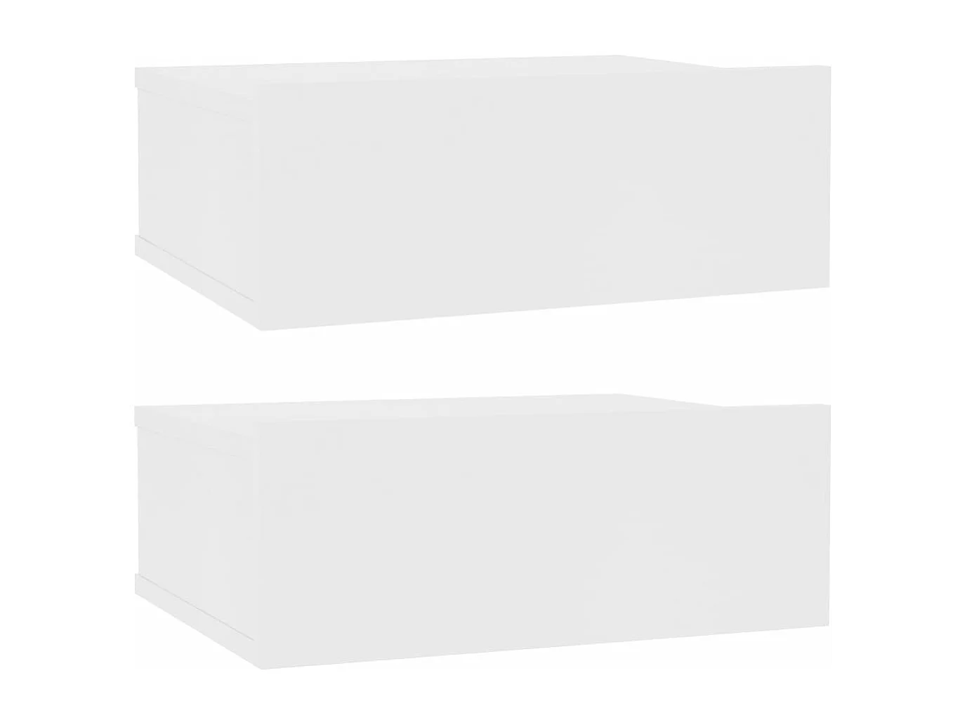 Mesa cabeceira suspensa 2 peças 40x30x15 cm contraplacado branco