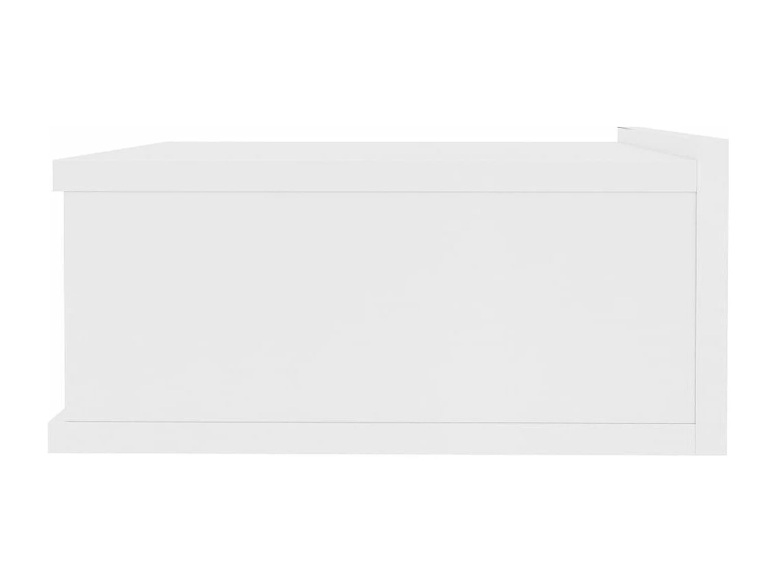 Mesa cabeceira suspensa 2 peças 40x30x15 cm contraplacado branco