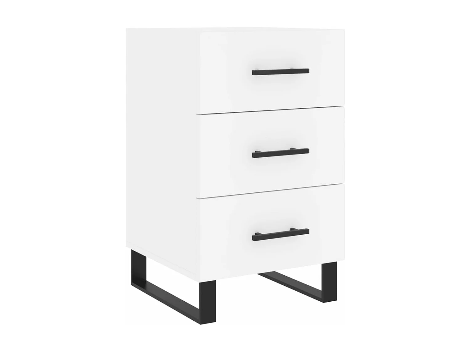 Table de chevet blanc 40x40x66 cm bois d'ingénierie