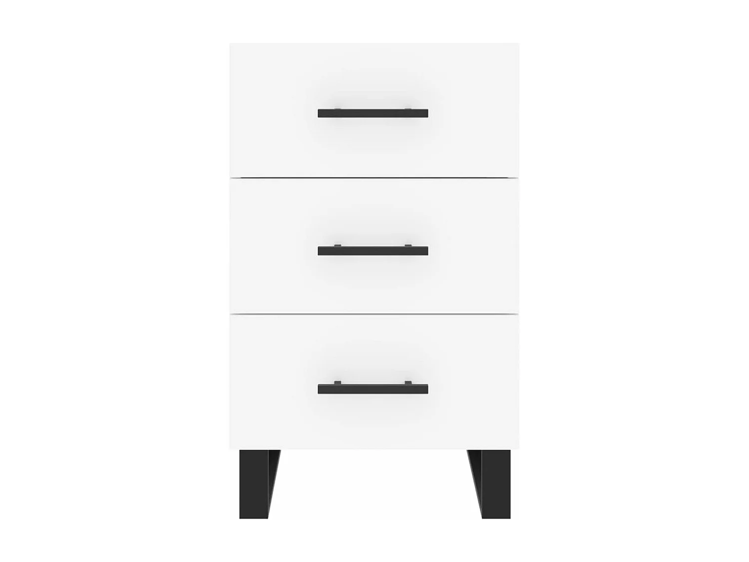 Table de chevet blanc 40x40x66 cm bois d'ingénierie