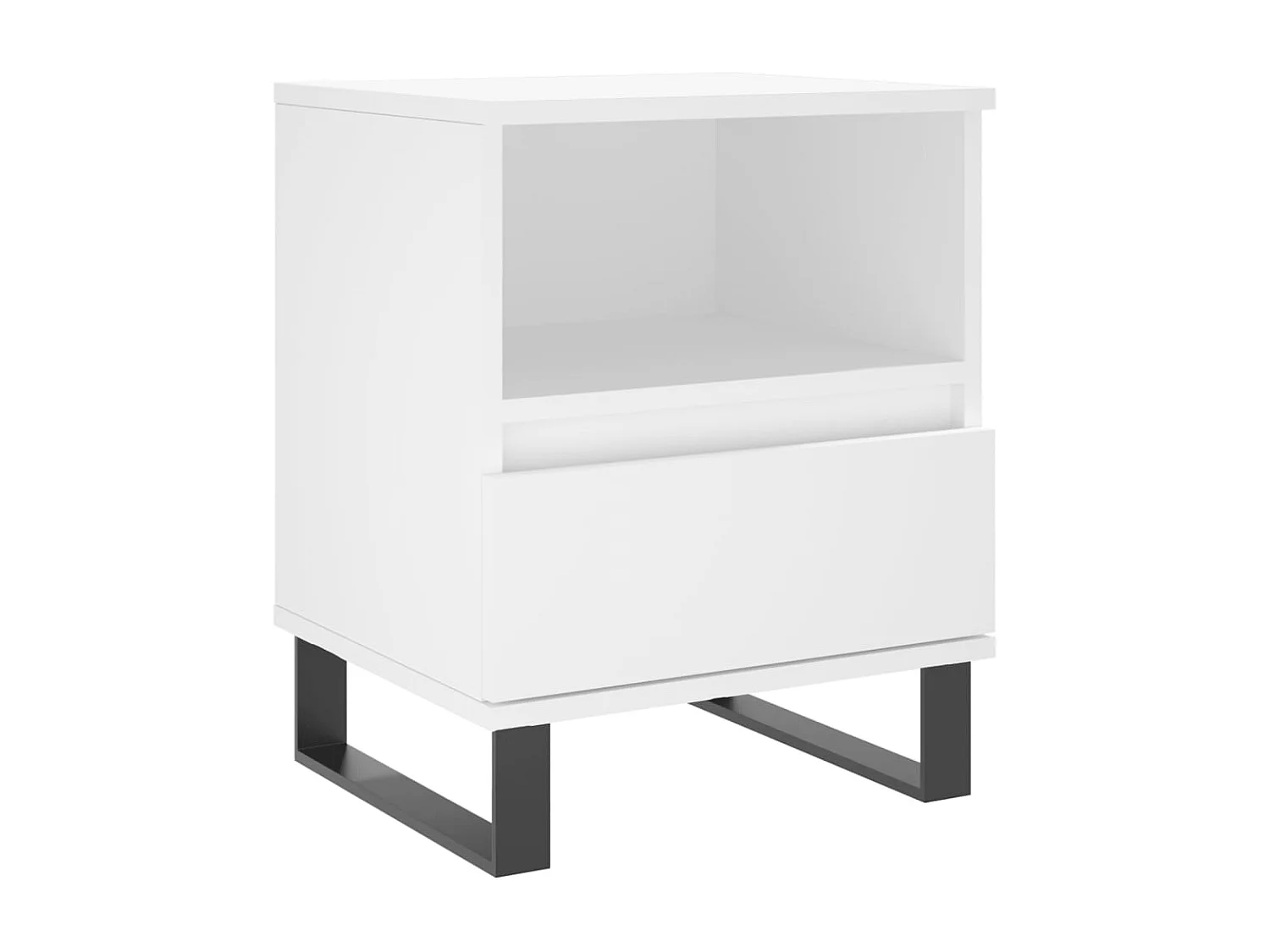 Table de chevet Blanc 40x35x50 cm Bois d’ingénierie