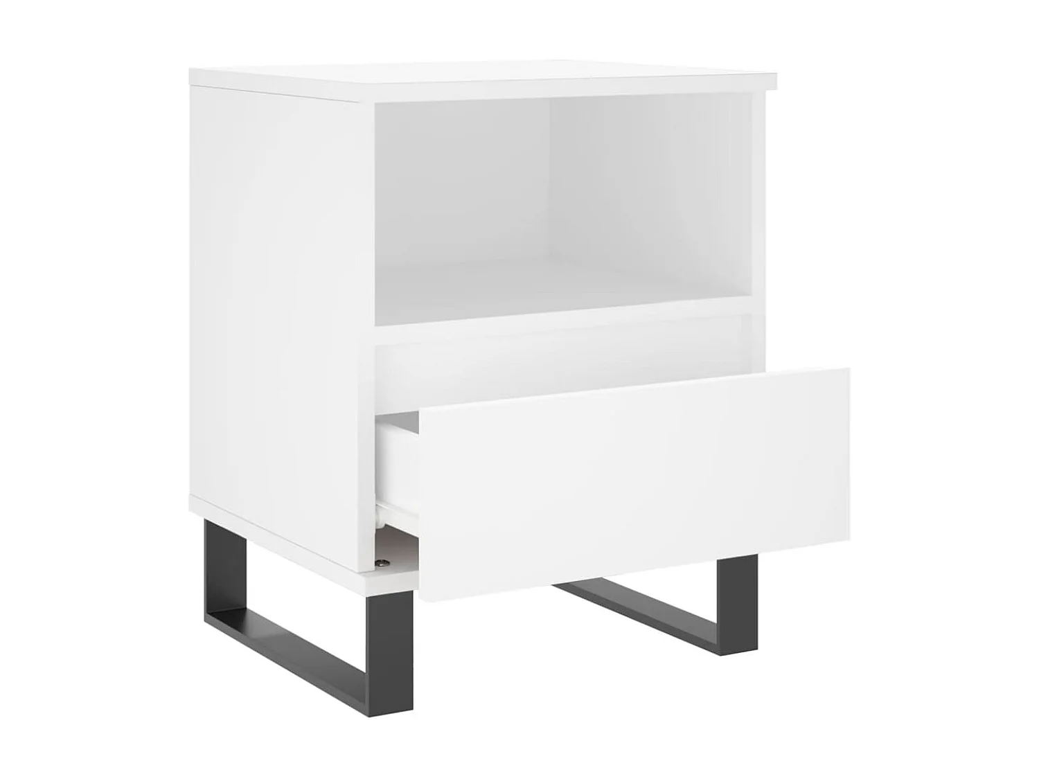 Table de chevet Blanc 40x35x50 cm Bois d’ingénierie