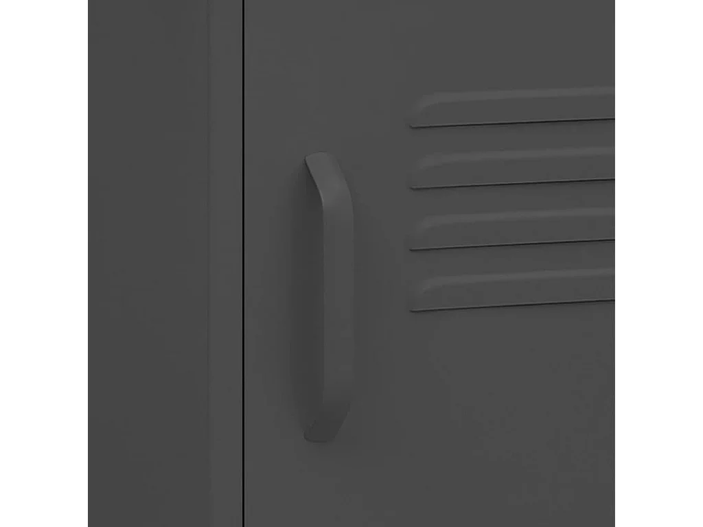 Mesita de noche de acero antracita 35x35x51 cm