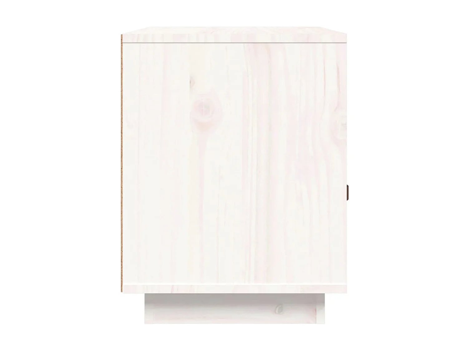 Mesita de noche madera maciza de pino blanca 40x34x45 cm
