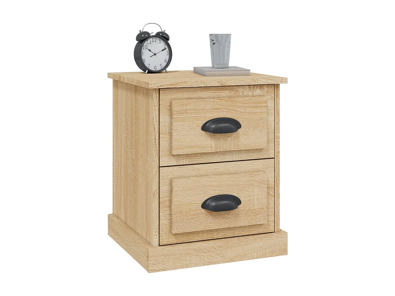 Mesita de noche madera contrachapada roble Sonoma 39x39x47,5 cm