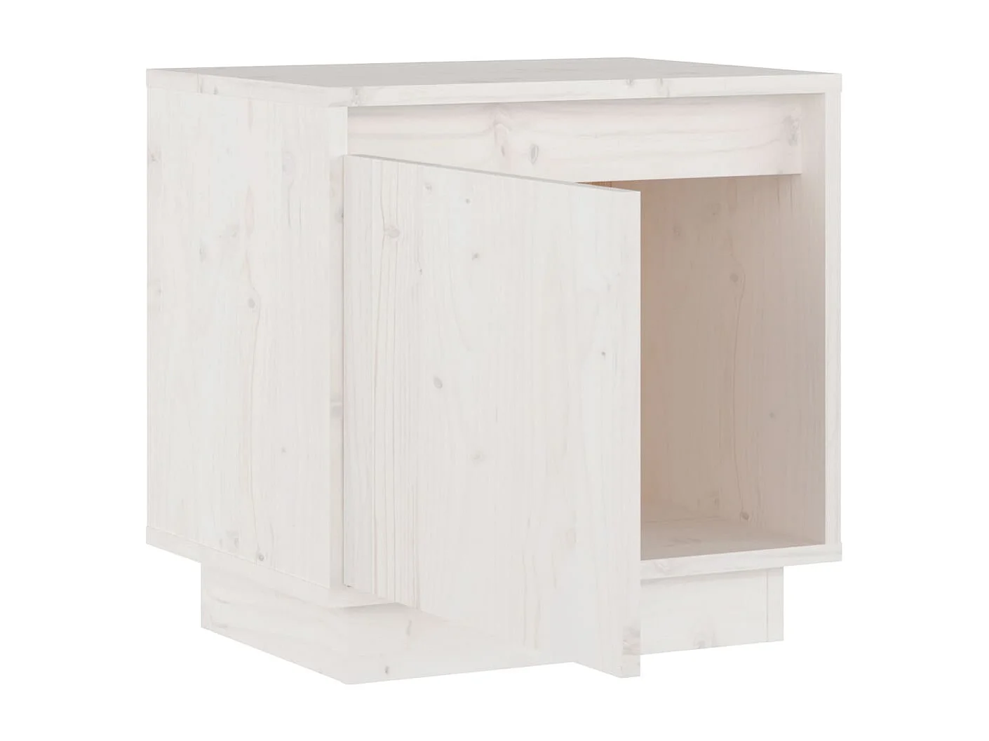 Table de chevet Blanc 40x30x40 cm Bois de pin solide