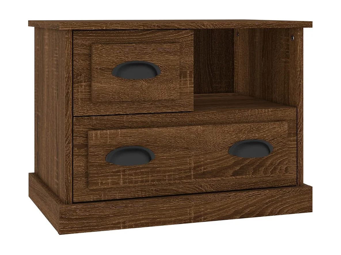 Mesa de cabeceira 60x39x45 cm cor carvalho castanho