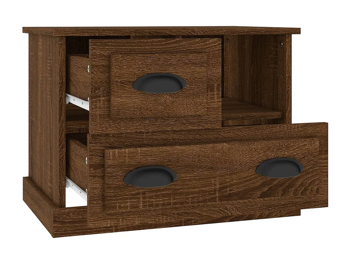 Mesa de cabeceira 60x39x45 cm cor carvalho castanho