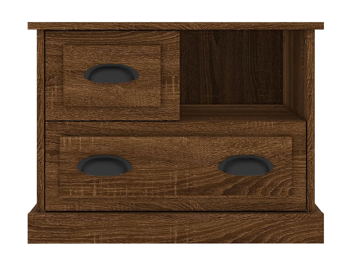 Mesa de cabeceira 60x39x45 cm cor carvalho castanho