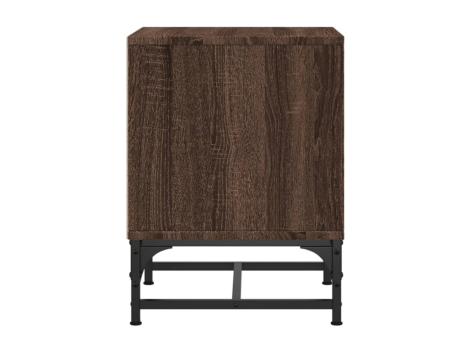 Table de chevet avec porte en verre chêne marron 35x37x50 cm