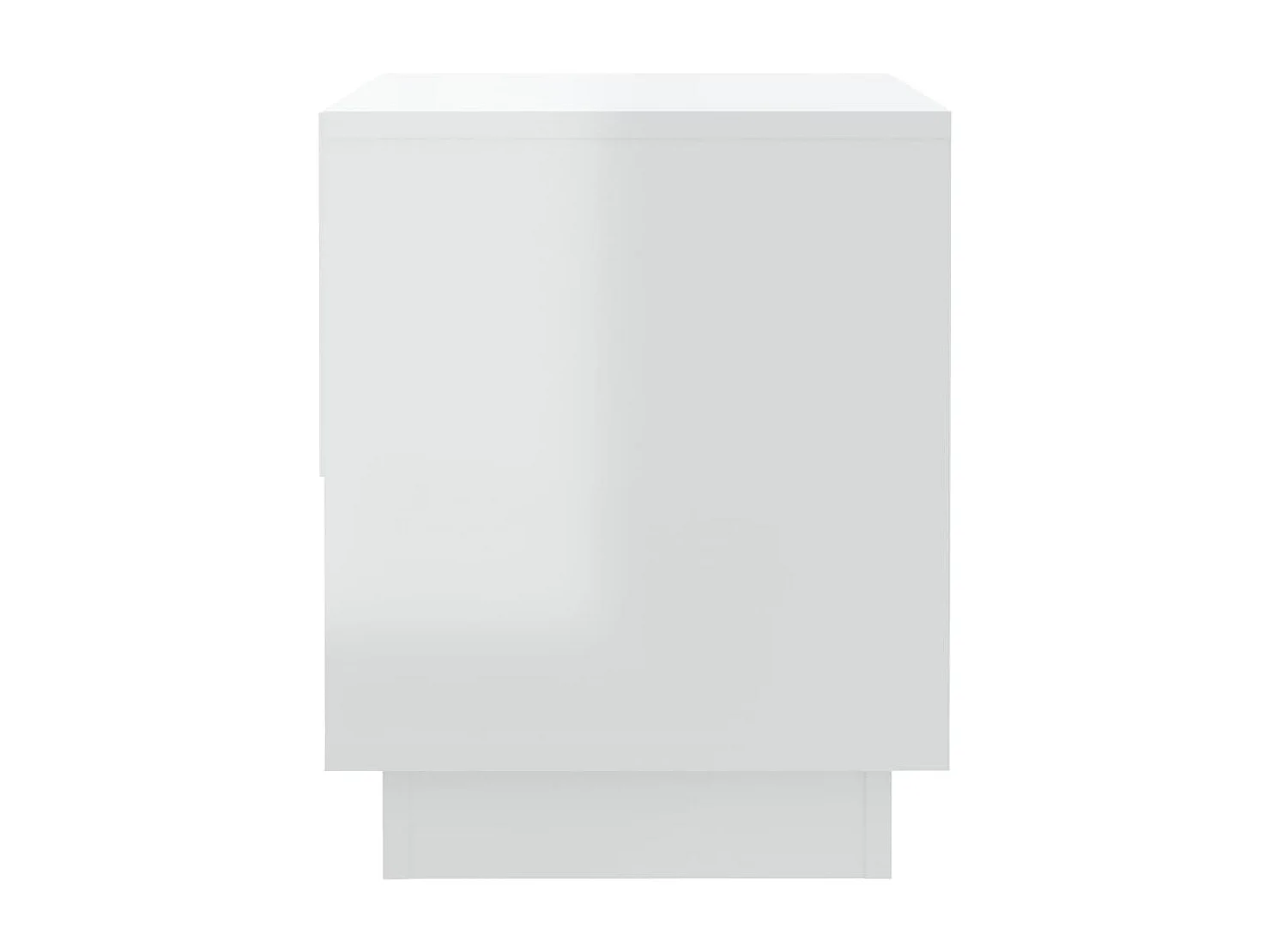 Table de chevet Blanc brillant 45x34x44 cm Aggloméré