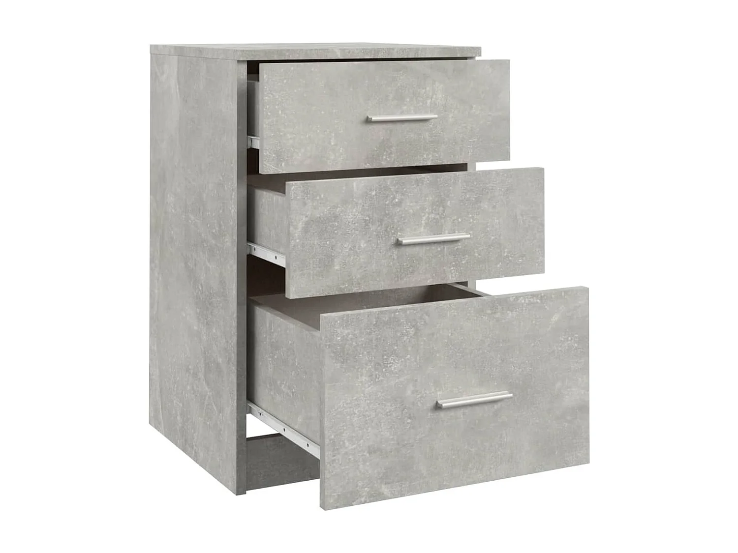 Table de chevet Gris béton 40x40x63 cm Bois d’ingénierie