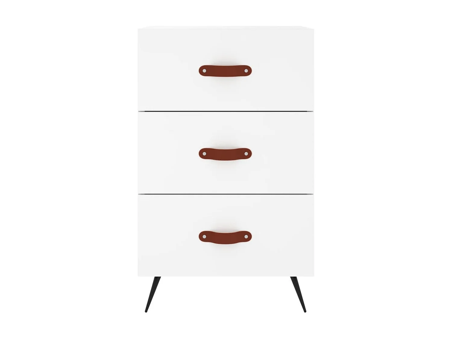 Table de chevet blanc 40x40x66 cm bois d'ingénierie