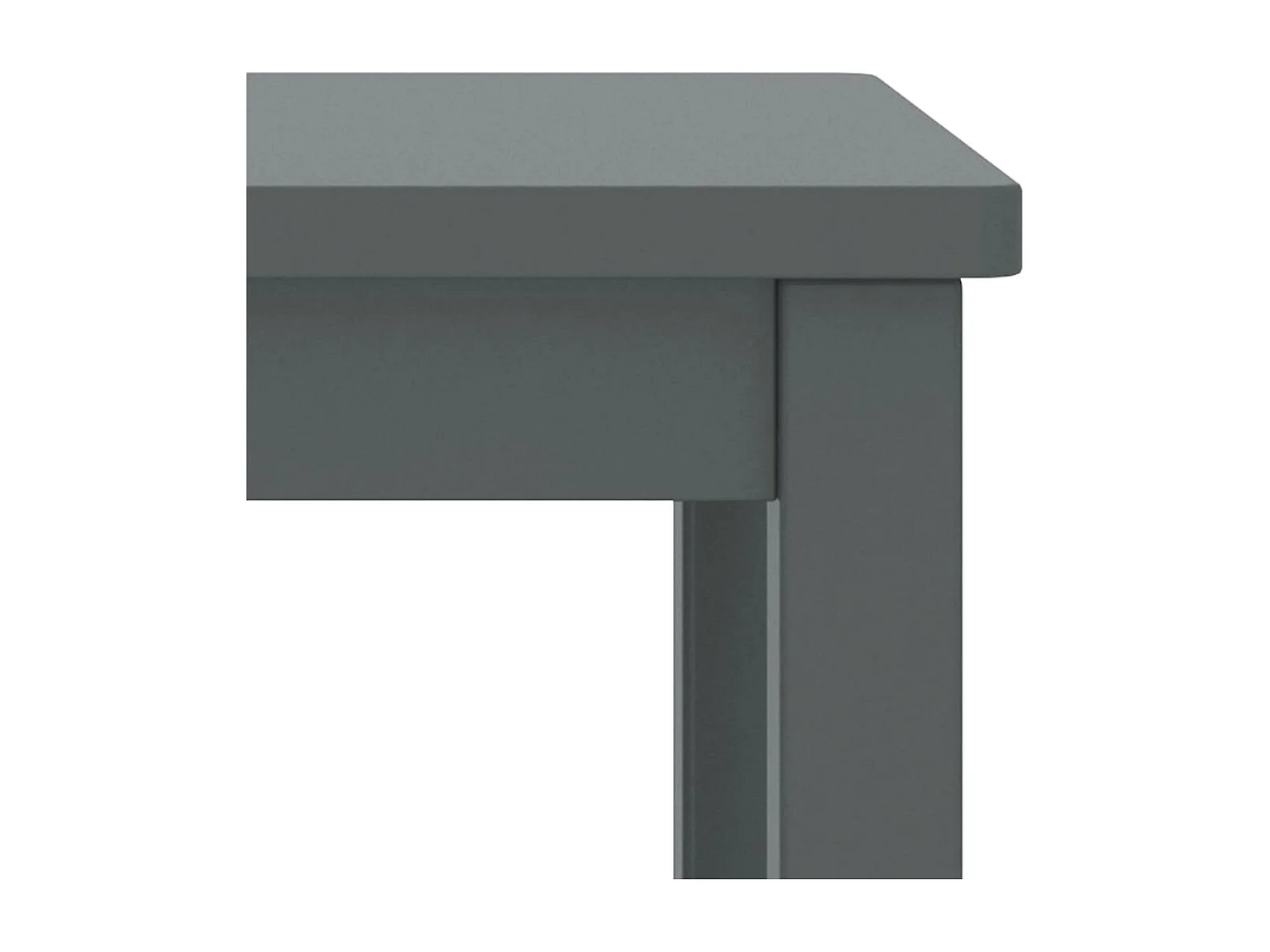 Mesa de cabeceira 35x30x47 cm pinho maciço cinzento-escuro