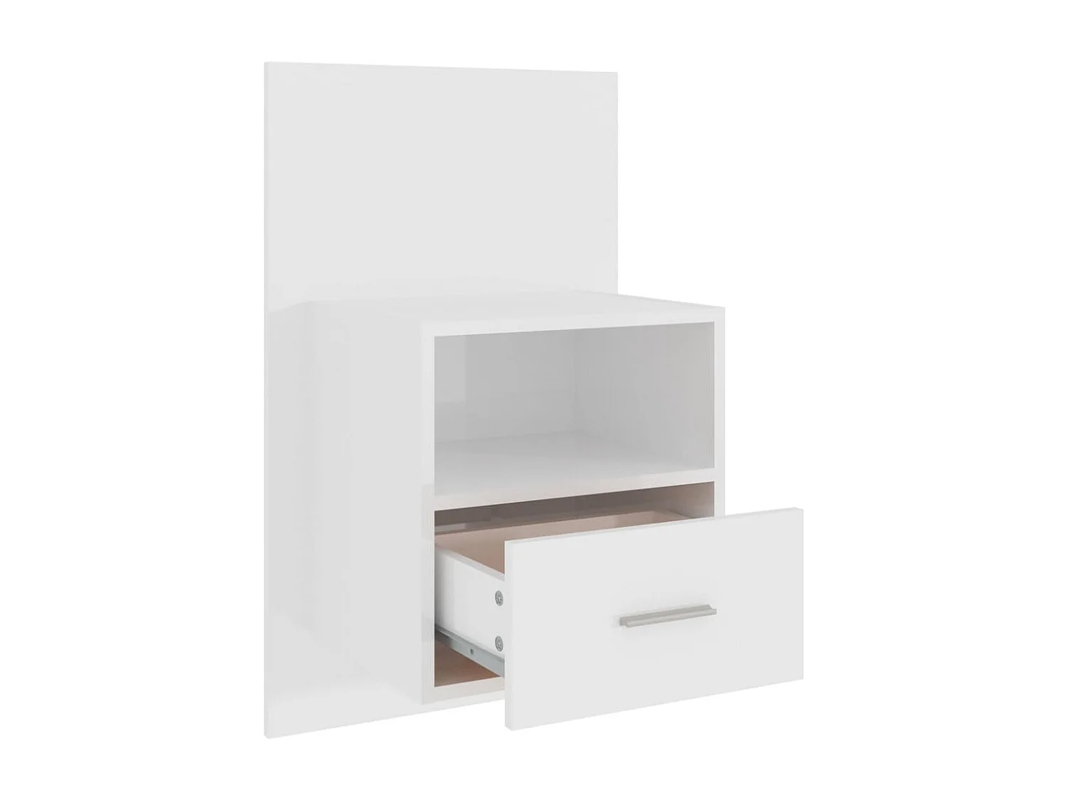 Table de chevet murale Blanc brillant