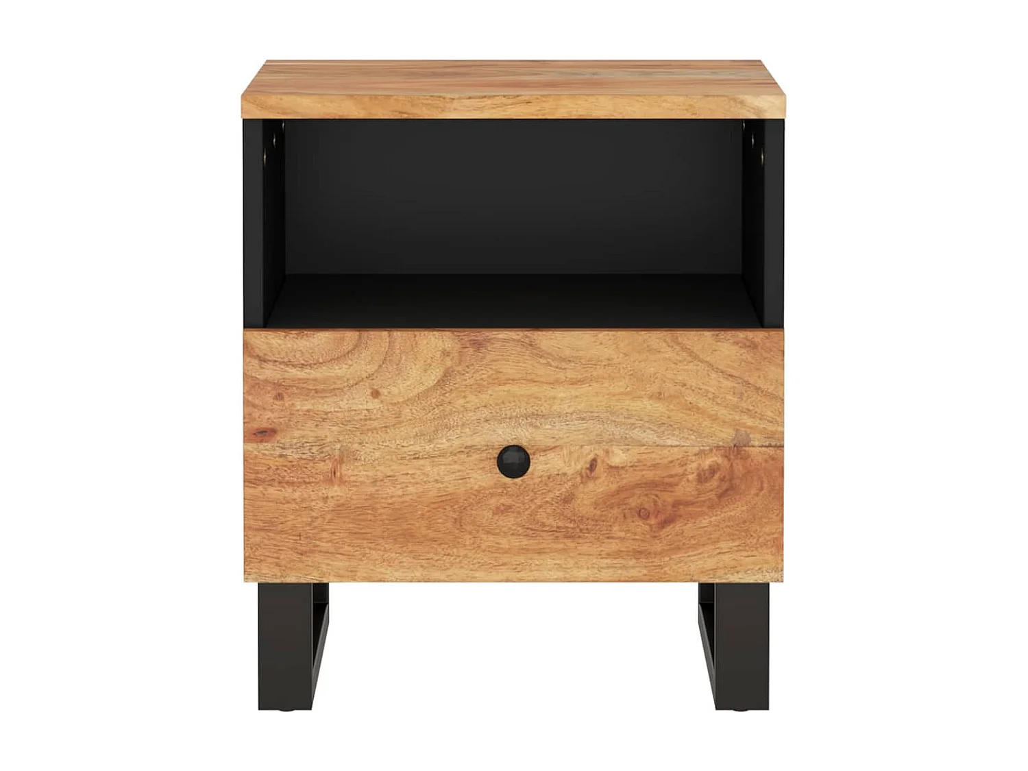 Table de chevet Bois d'acacia solide et d'ingénierie