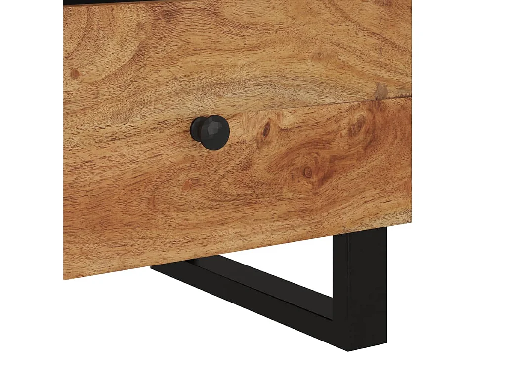 Table de chevet Bois d'acacia solide et d'ingénierie