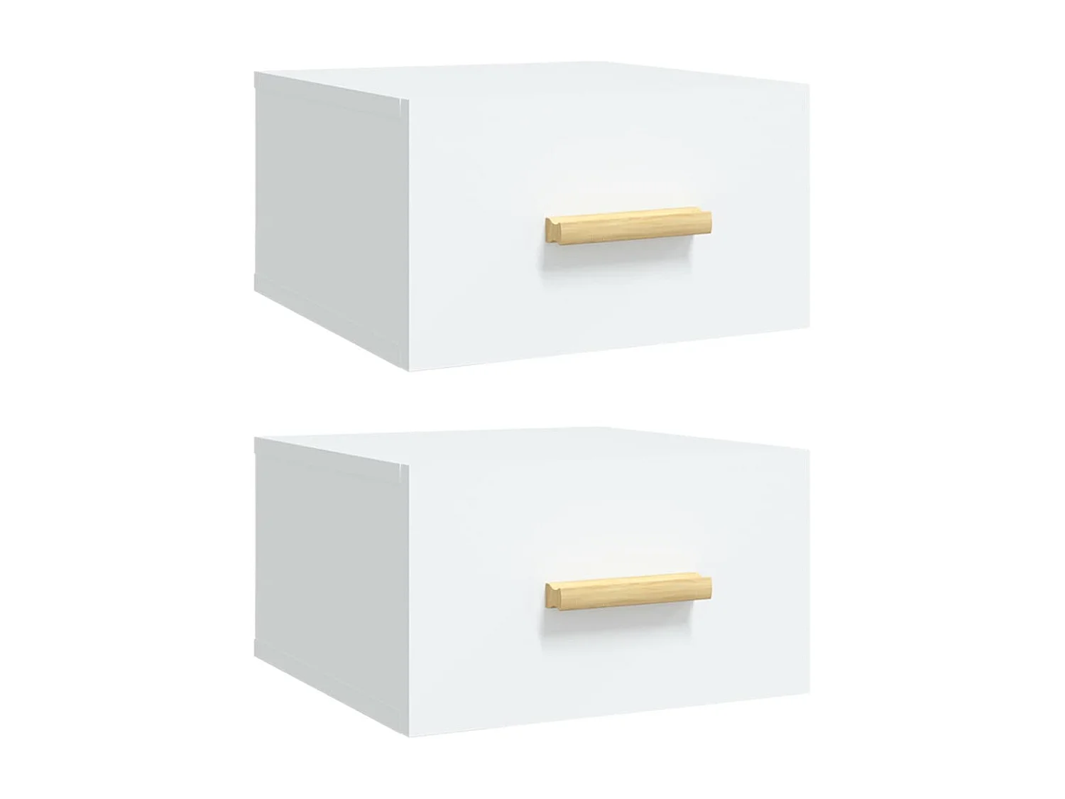 Tables de chevet murales 2 pièces blanc 35x35x20 cm