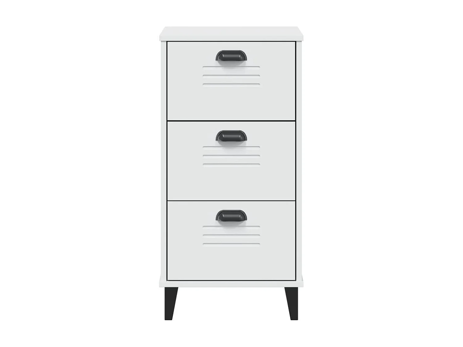 Table de chevet VIKEN blanc bois de pin solide