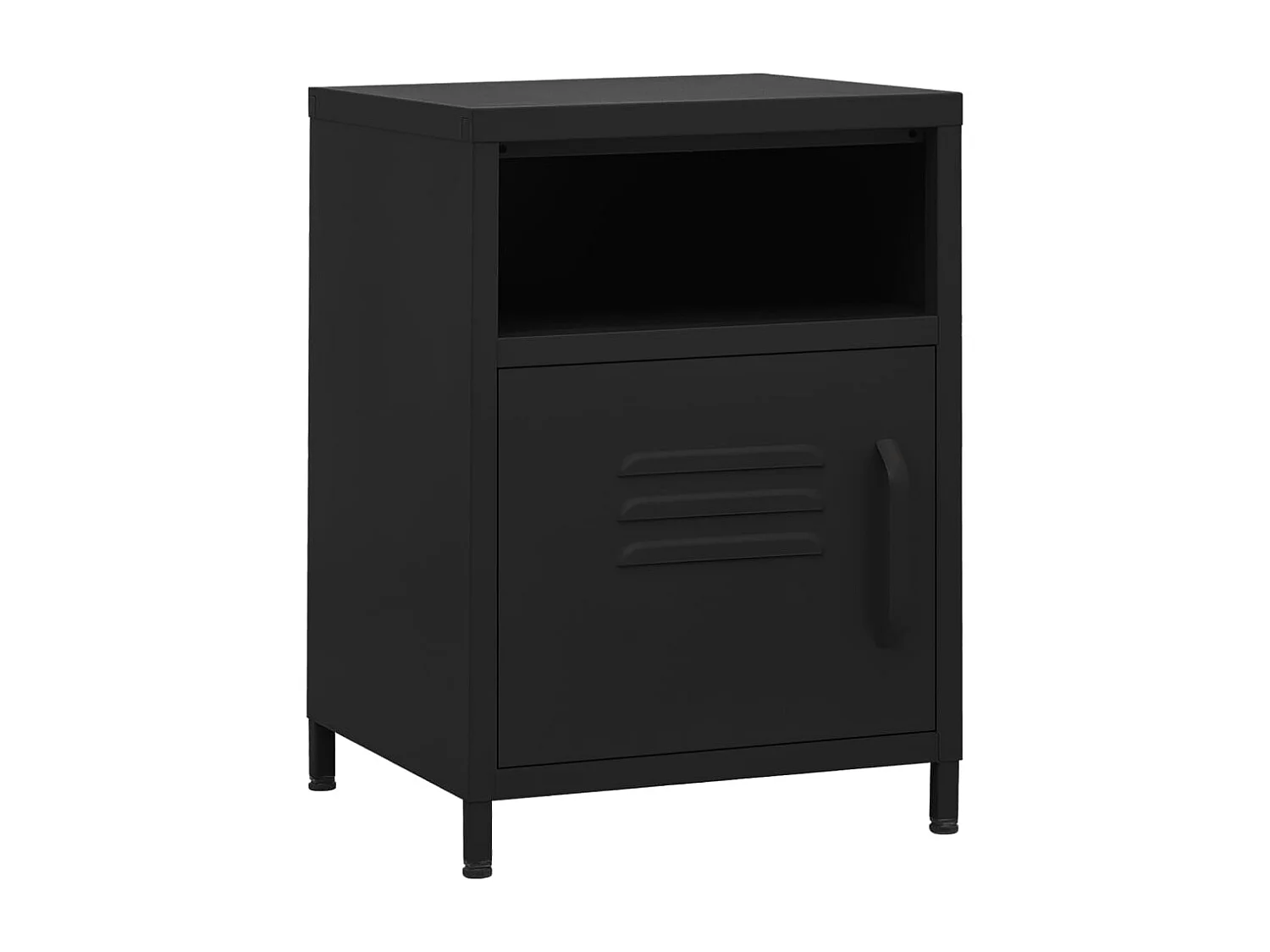 Tables de chevet 2 pièces Noir 35x35x51 cm Acier