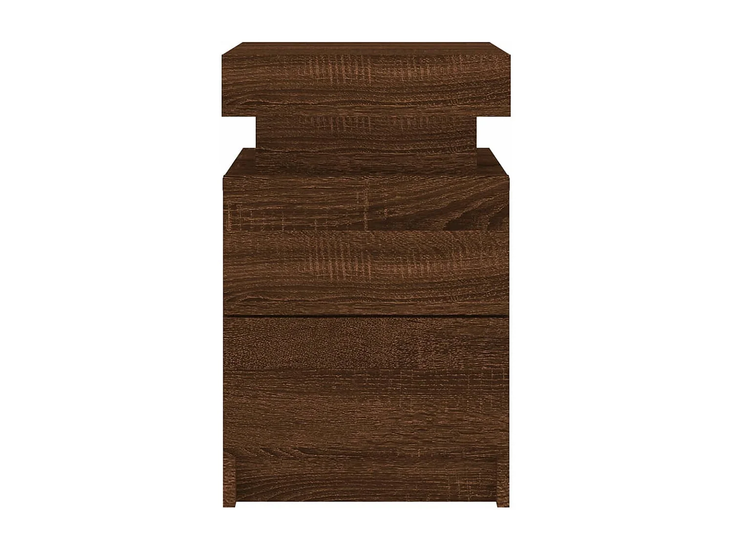 Tables de chevet et lumières LED 2 pièces chêne marron 35x39x55 cm
