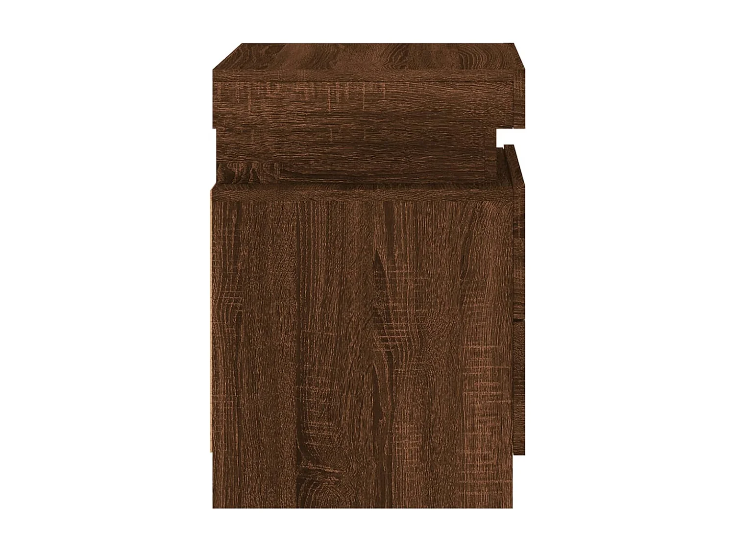 Tables de chevet et lumières LED 2 pièces chêne marron 35x39x55 cm