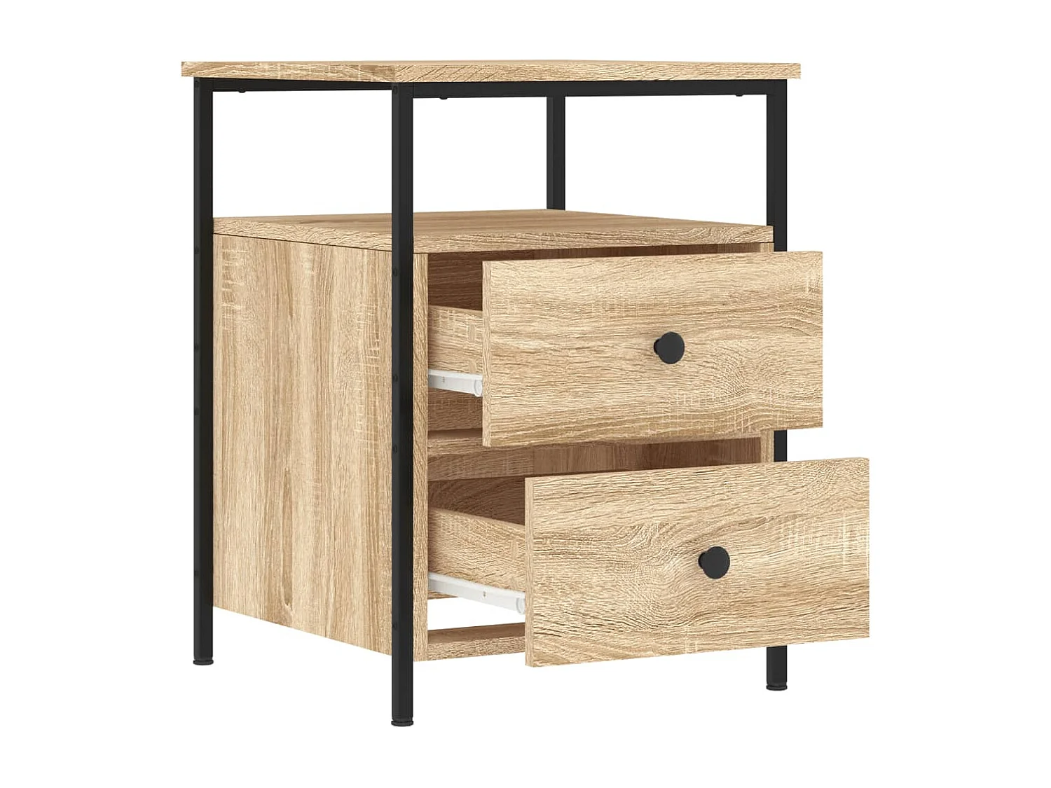 Mesita de noche madera de ingeniería roble Sonoma 44x45x60 cm