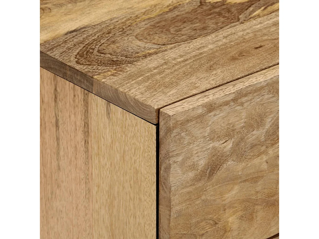 Tables de chevet 2 pièces 40x33x46 cm Bois de manguier solide