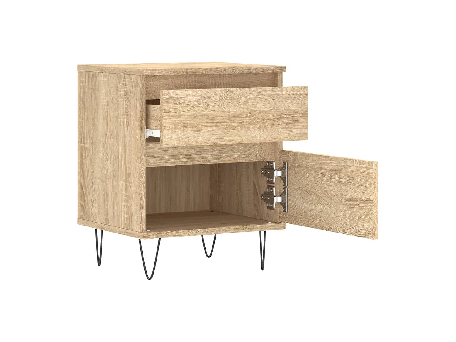 Mesita de noche madera de ingeniería roble Sonoma 40x35x50 cm