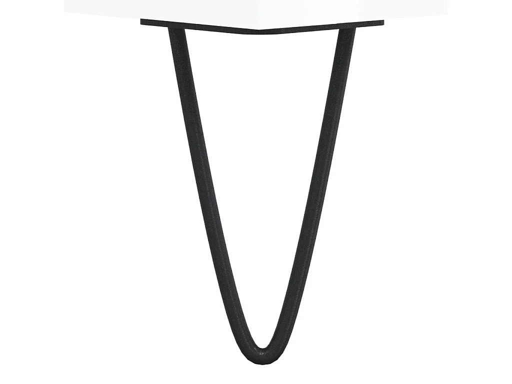 Mesa de cabeceira 2 peças derivados de madeira branco brilhante